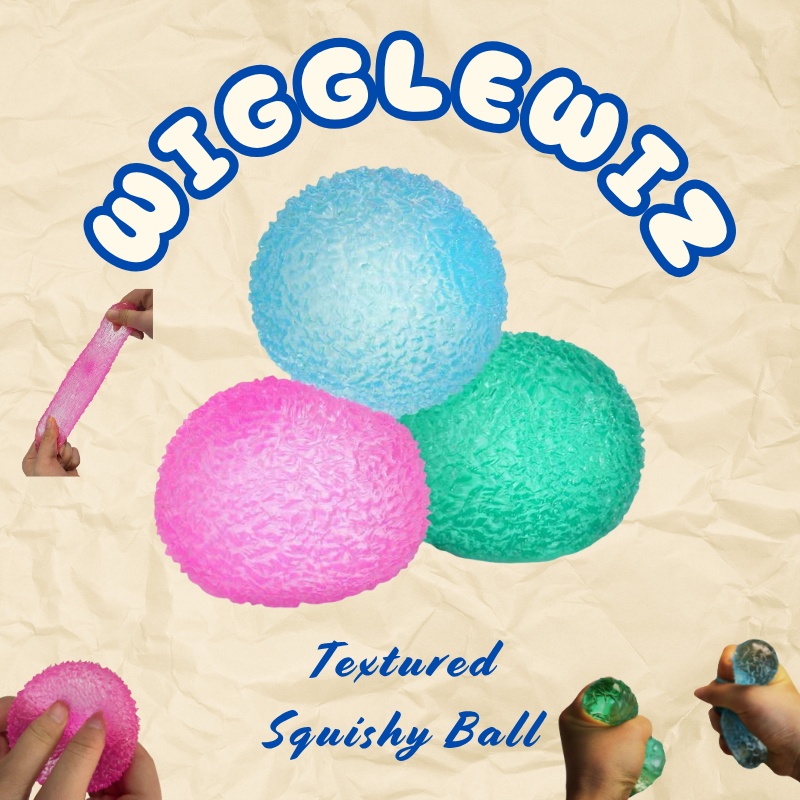 WiggleWiz Crack Design Slow Rebound Squeeze Ball Set – TPR Soft Sensory Fidget Toy, Stress Relief Gift for School & Christmas